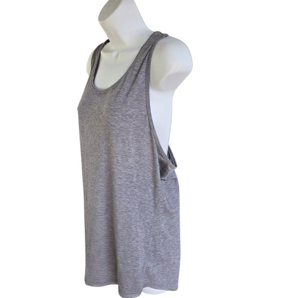 Athleta Yogini Tank Top XL Cross Back Studio to Street Wicking Gray Activewear - Picture 4 of 7